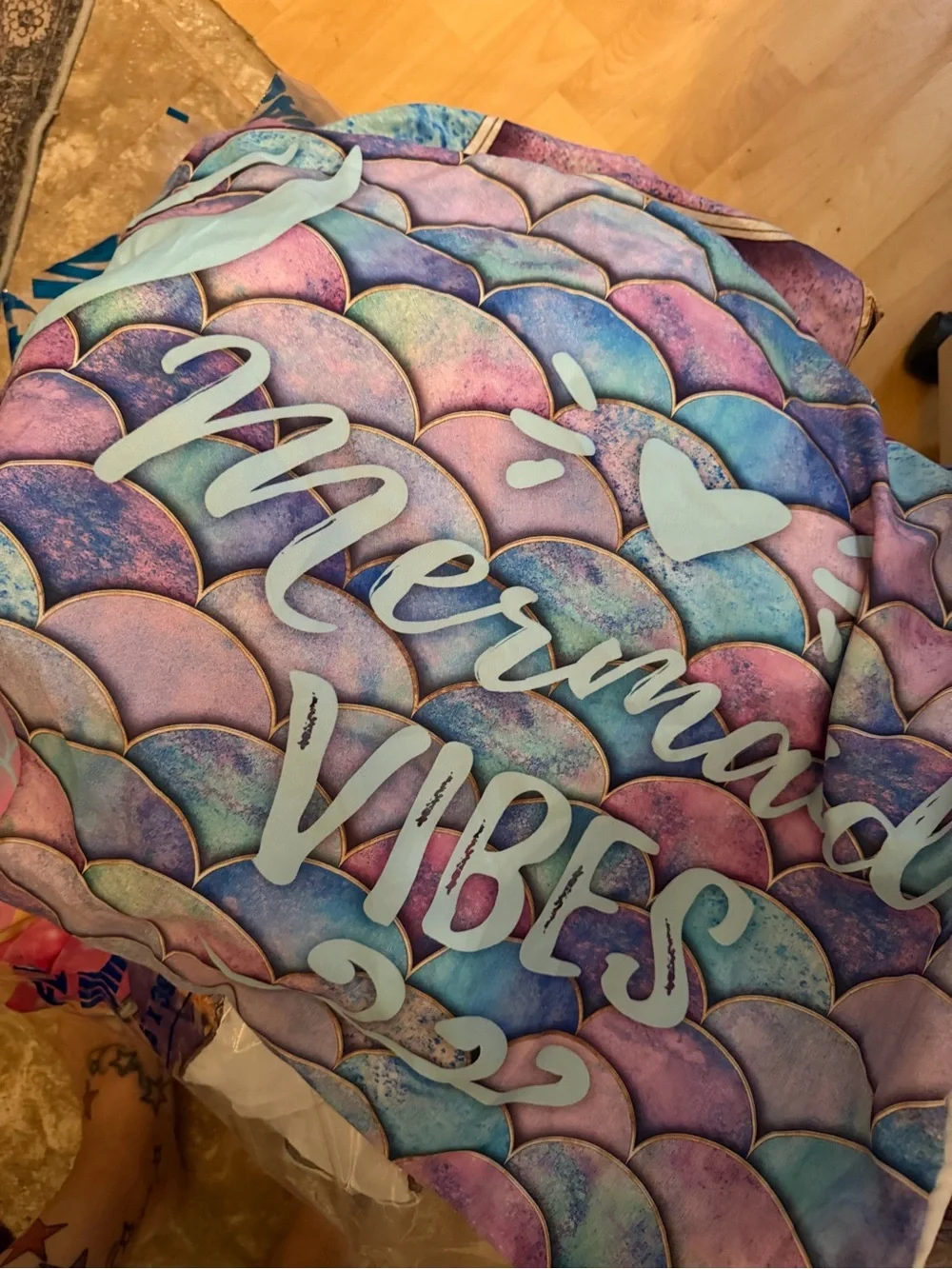 Mermaid Bedding Set - Turquoise, Pink, Purple. Sheets, comforter, pillowcases.